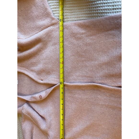 VTG Blushe By Spiegel Light Pink Mohair Blend Chunky Long Cozy Cardigan Small - Picture 9 of 10
